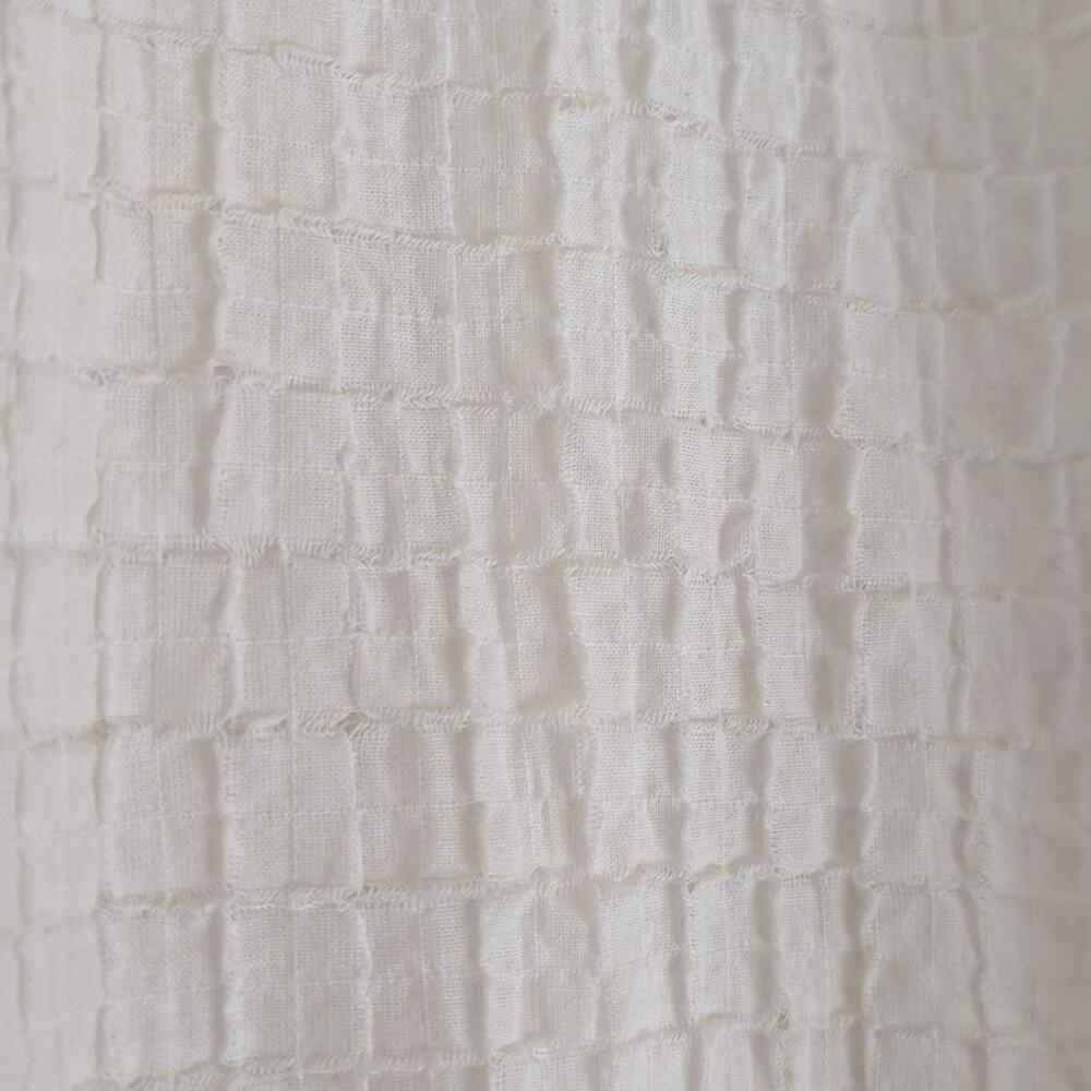 Eileen Fisher White Puckered Crinkle Sleeveless Button Up Shirt XL - Picture 5 of 6